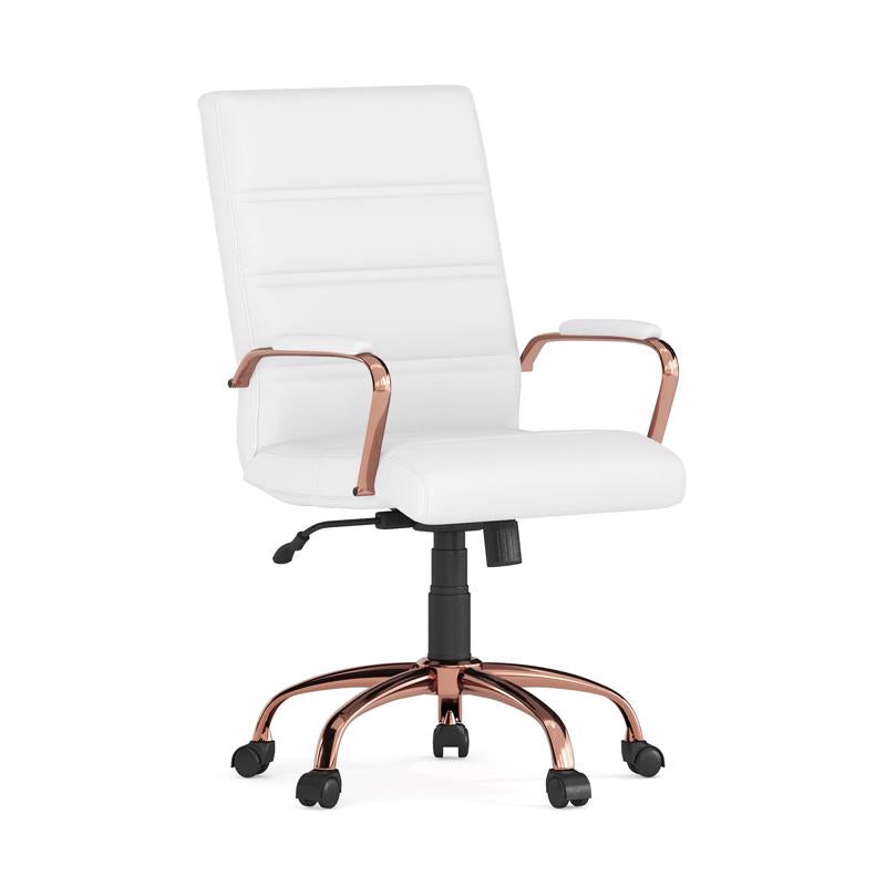 Flash Furniture White Leather Office Chair