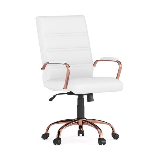 Flash Furniture White Leather Office Chair