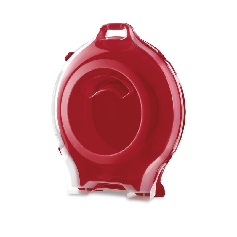 Sterilite Clear/Red Wreath Storage Box 7.5 in. H X 28.38 in. W X 25.25 in. D