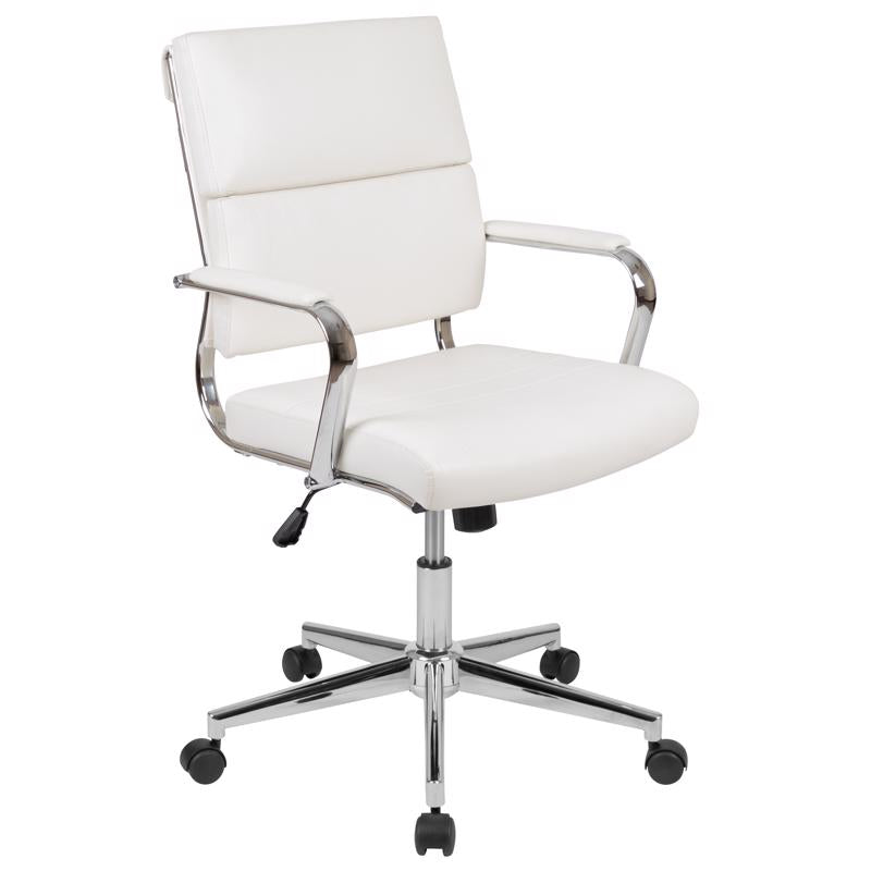 Flash Furniture White Leather Office Chair