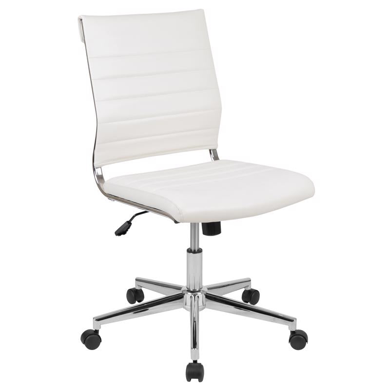 Flash Furniture White Leather Office Chair