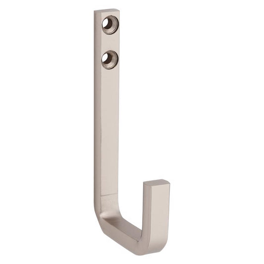 National Hardware Reed Large Satin Nickel Steel 4 in. L Hook 60 lb 1 pk