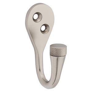 National Hardware Powell Medium Satin Nickel Silver Aluminum 2-5/8 in. L Knurled Hook 60 lb N337-910 1 pk