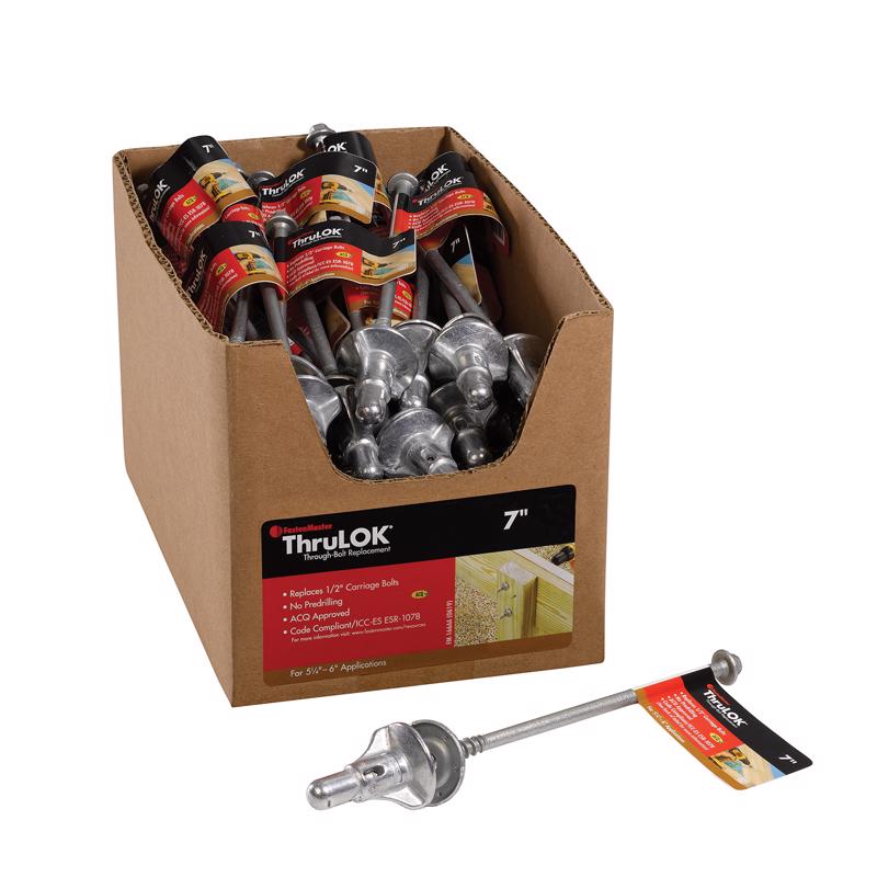 FastenMaster ThruLOK 1/2 in. X 7 in. L Hex Galvanized Steel Lag Screw 1 pk
