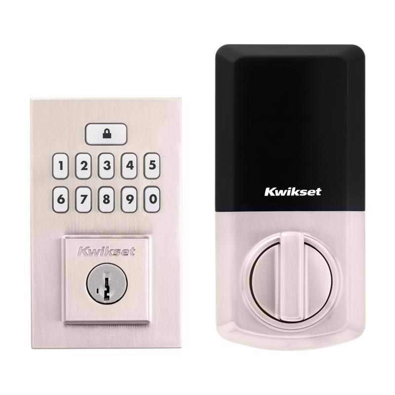 Kwikset SmartCode Satin Nickel Metal Electronic Touch Pad Deadbolt