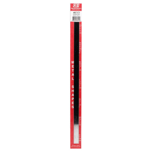 K&S 12 in. L X 0.5 in. W Mirror Stainless Steel Strip