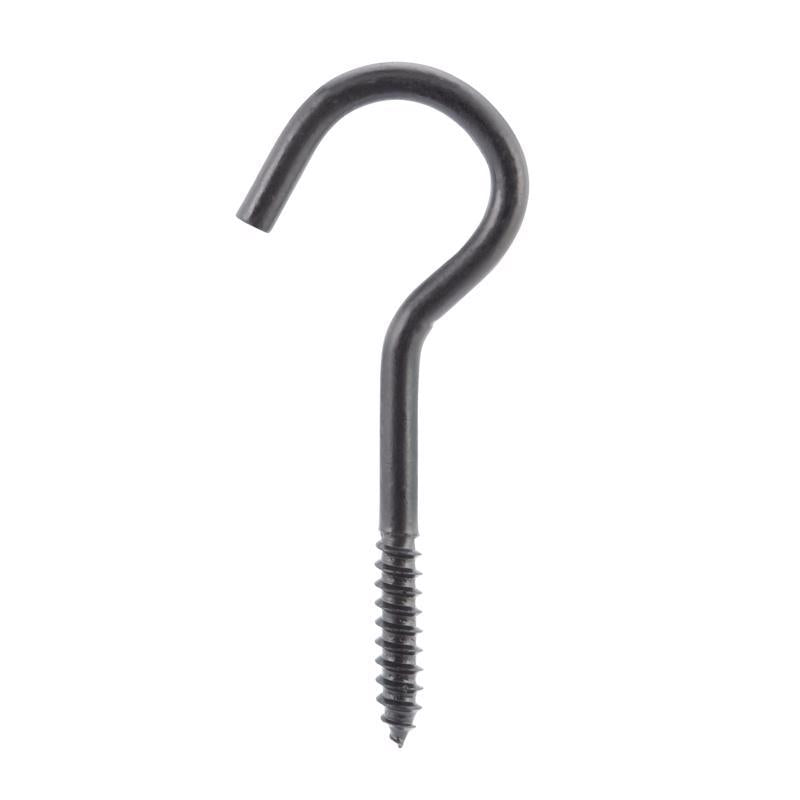 Wright Medium Matte Black Steel 3-7/8 in. L Ceiling Hook 80 lb 1 pk