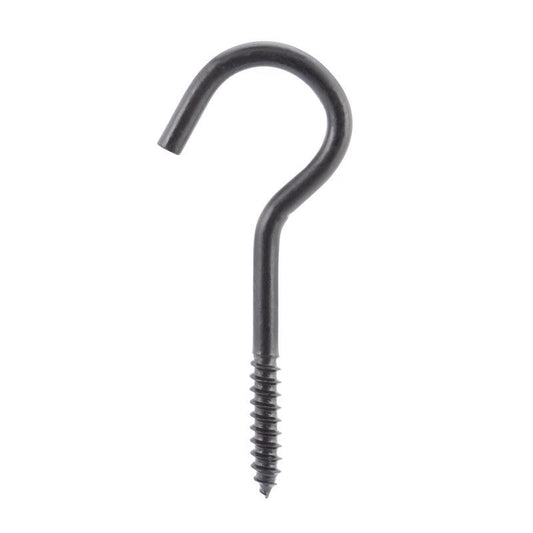 Wright Medium Matte Black Steel 3-7/8 in. L Ceiling Hook 80 lb 1 pk