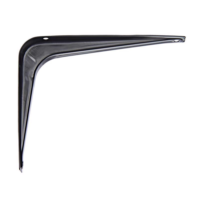 Hampton Black Steel Shelf Bracket 18 Ga. 6 in. L 100 lb