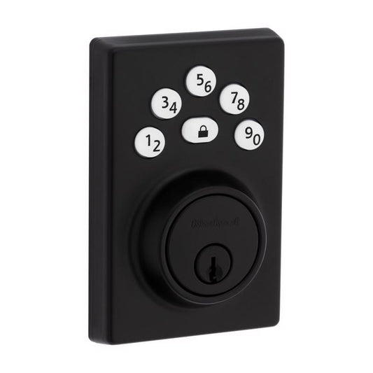 Kwikset Powerbolt Matte Black Zinc Electronic Deadbolt