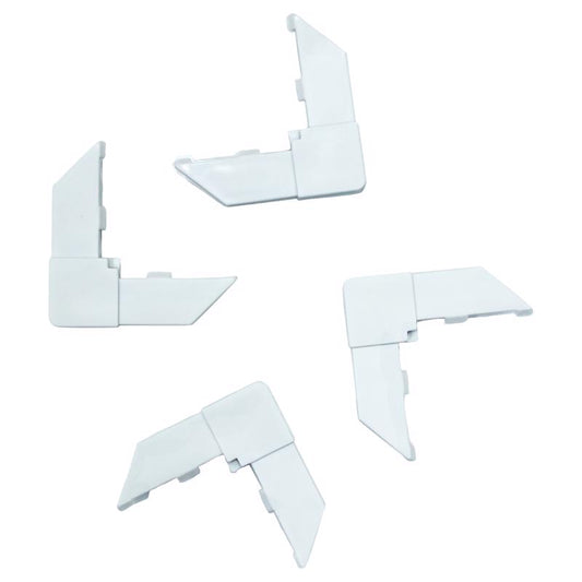 Phifer Wire White Plastic 3 in. W X 6 in. L Screen Frame Corner 4 pk