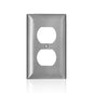 Leviton C-Series Satin Silver 1 gang Stainless Steel Duplex Wall Plate 1 pk