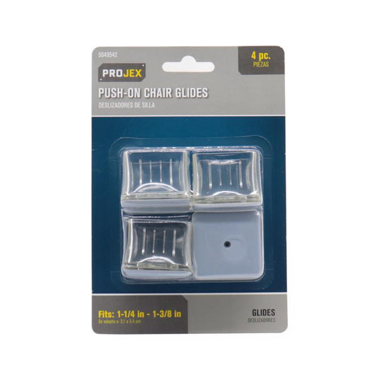 Projex Gray 1-1/2 in. Push-On Polymer Chair Glide 4 pk