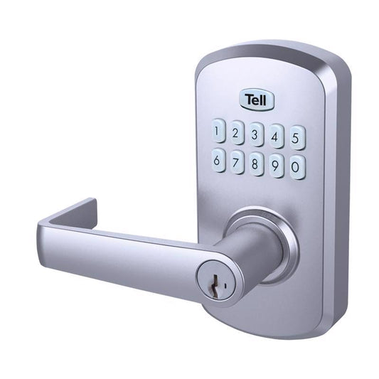 Tell Satin Chrome Steel Electronic Keypad Entry Lock