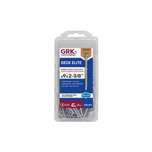 GRK Fasteners No. 9 in. X 2-3/8 in. L Star Flat Head Deck Screws 200 pk