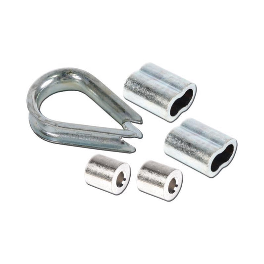 Koch Industries Zinc-Plated Aluminum 3/32 in. D Wire Rope Clips and Thimble
