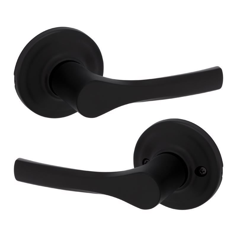 Kwikset Henley Matte Black Passage Lever