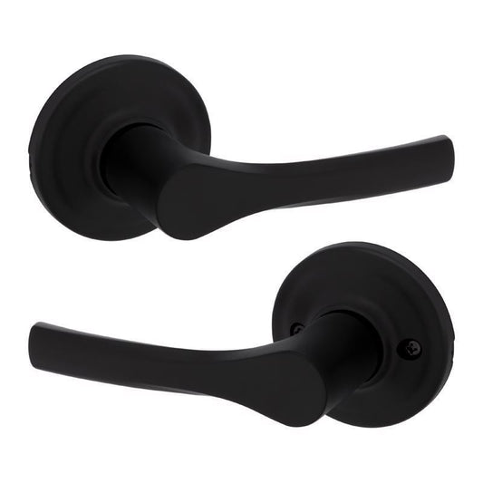 Kwikset Henley Matte Black Passage Lever