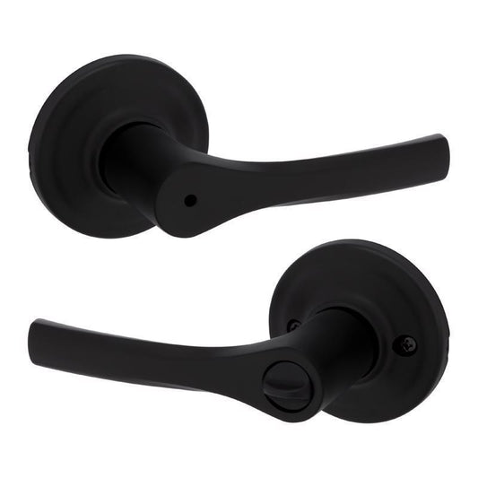Kwikset Henley Matte Black Privacy Lever