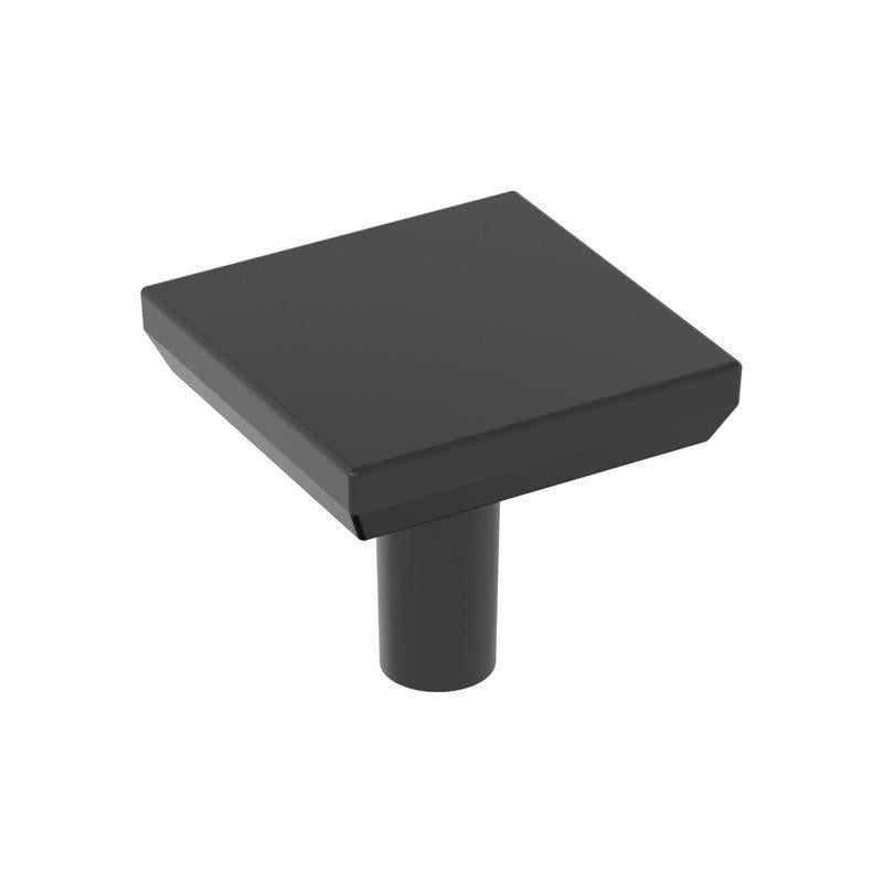 Amerock Chamfered Edge Contemporary Square Cabinet Knob 1.06 in. D 1 in. Matte 1 pk