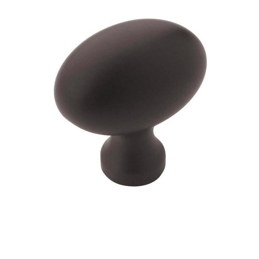 Amerock Vaile Contemporary Oval Cabinet Knob 1.37 in. D 1.37 in. Matte 1 pk