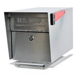 Mail Boss Mail Manager Stainless Steel Post Mount Silver Locking Mailbox