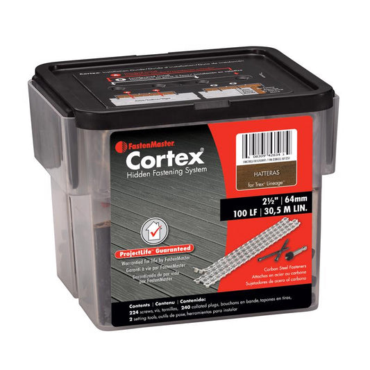 FastenMaster Cortex No. 10 each X 2 1/2' in. L Torx Ttap Button Head Deck Screws and Plugs Kit 466 e