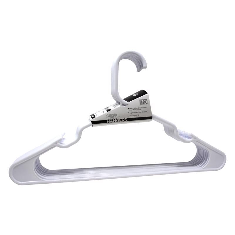 ClosetSelect Plastic White Hanger 10 pk