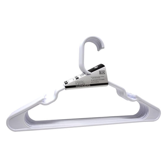ClosetSelect Plastic White Hanger 10 pk