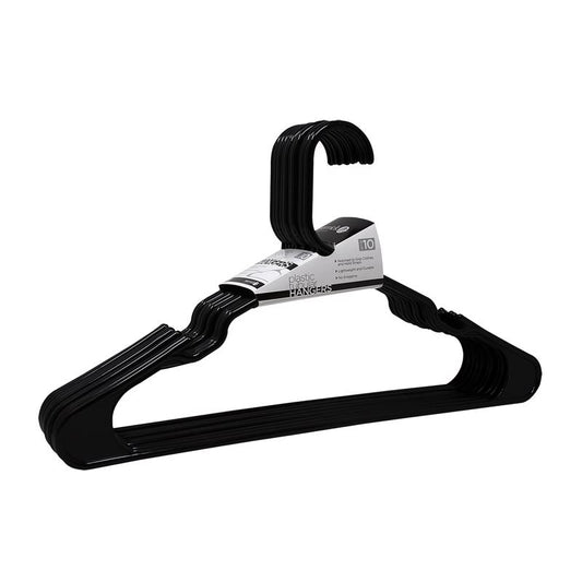 ClosetSelect Plastic Black Hanger 10 pk