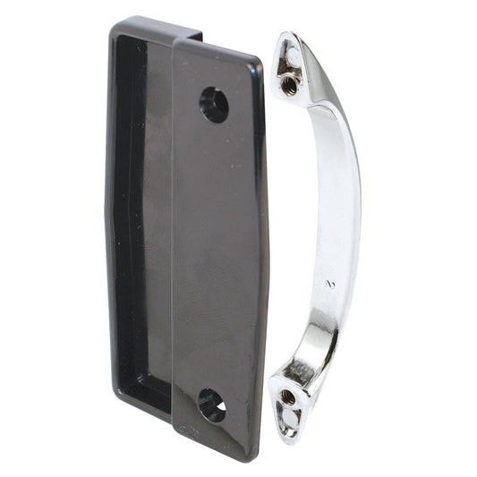 Prime-Line 1.875 in. L Black Plastic Sliding Door Edge Pull