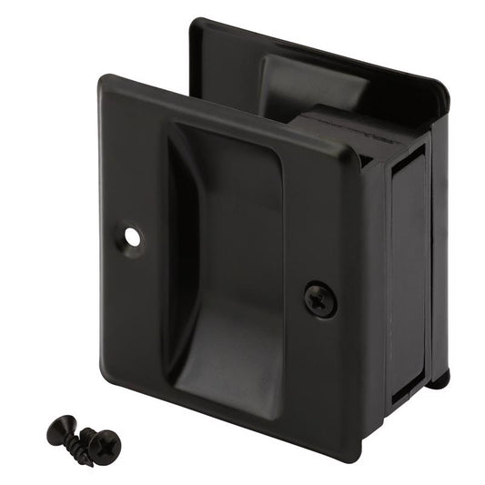 Prime-Line 2.75 in. L Satin Nickel Black Brass Door Pull