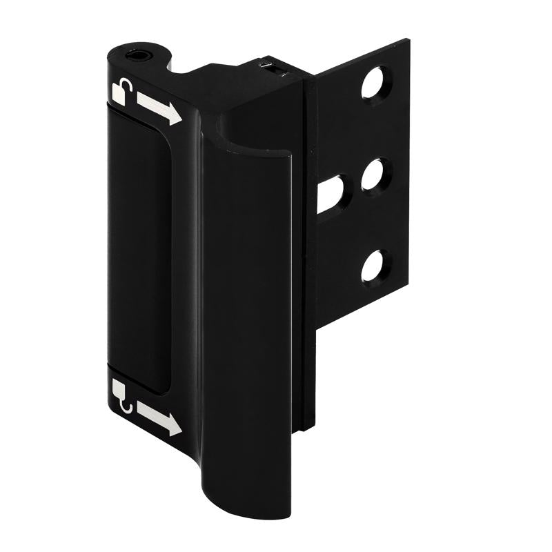 Prime-Line Black Aluminum Door Reinforcement Lock 1 pc