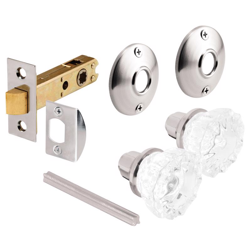 Prime-Line Satin Nickel Doorknob Latch Set