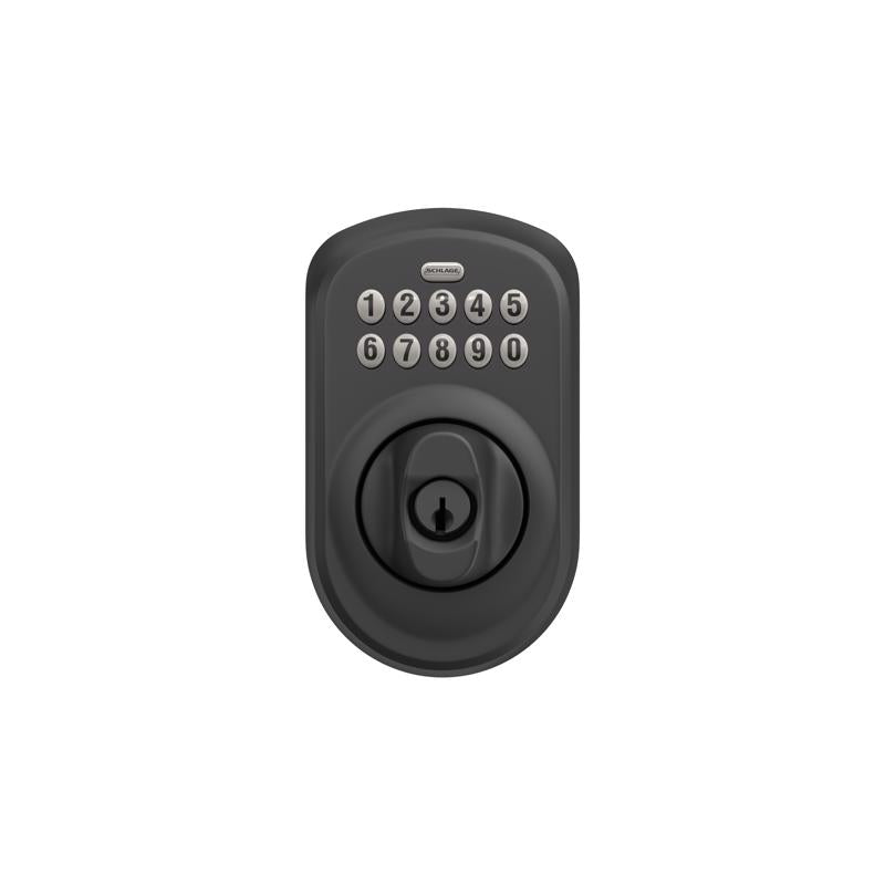 Schlage Matte Black Metal Electronic Deadbolt