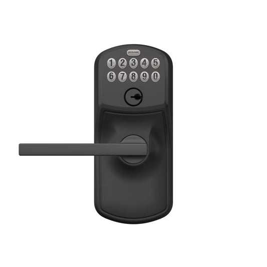 Schlage Matte Black Metal Electronic Touch Pad Entry Lever