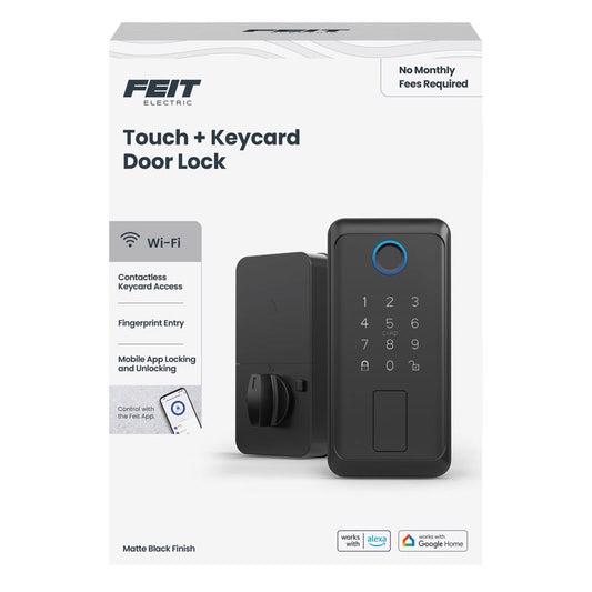 Feit Electric Matte Black Metal Electric Touch Screen Entry Lock