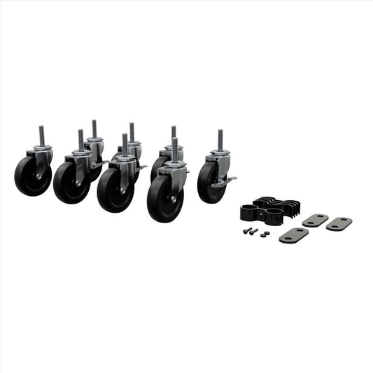 MonsterRax 3 in. H X 3 in. W X 3 in. D Steel Wire Rack Caster Wheel Kit