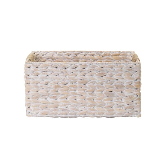 Zenna Home 6 in. L X 12 in. W X 9 in. H White Woven Basket