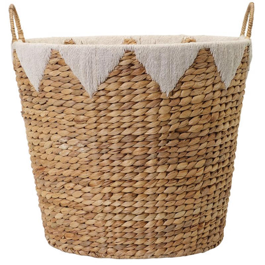Zenna Home 16 in. L X 16 in. W X 16.5 in. H Beige/Brown Woven Basket