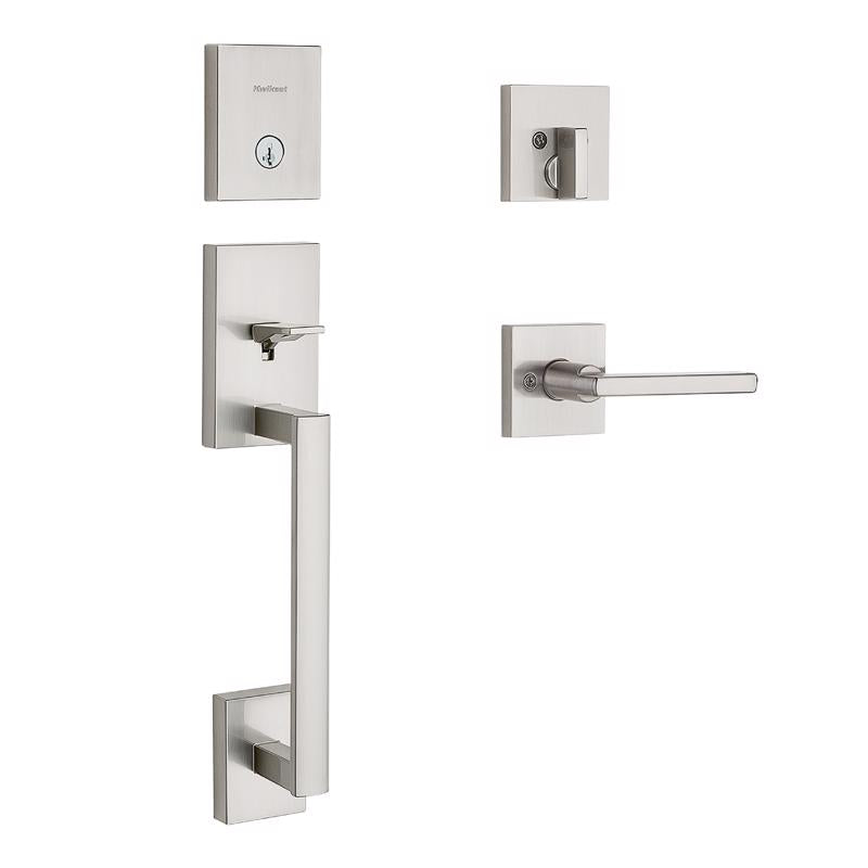 Kwikset San Clemente Satin Nickel Entry Handleset 1.75 in.