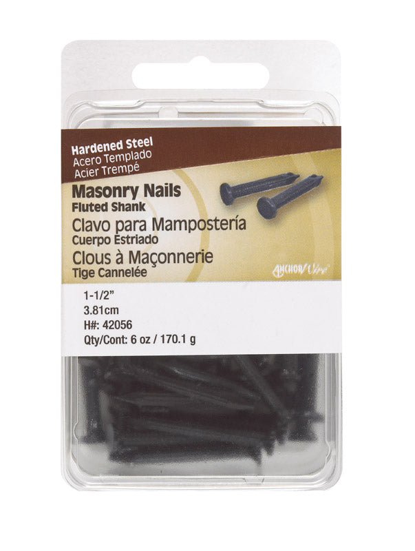 HILLMAN Anchor Wire 1-1/2 in. Masonry Bright Hardened Steel Nail Flat Head 6 oz