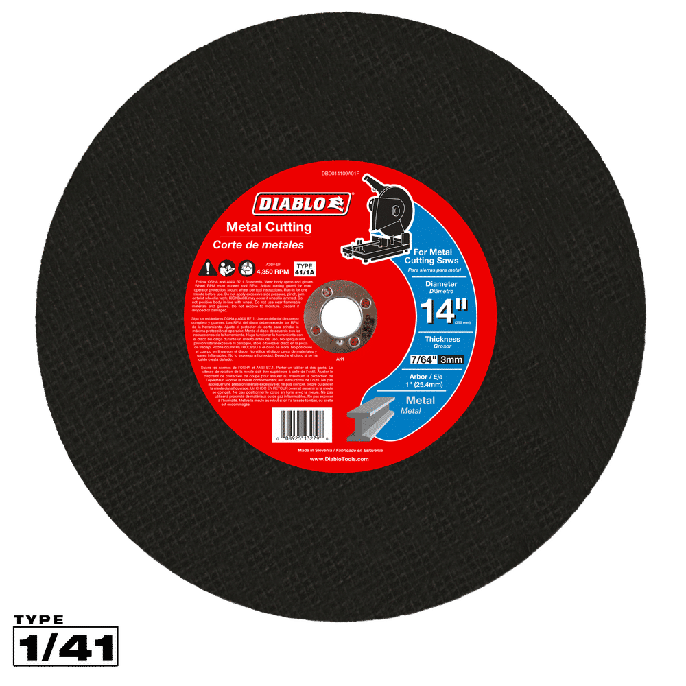Diablo 14 in. D X 1 in. X 7/64 in. thick Metal Cut-Off Disc 1 pc