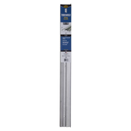 M-D Building Products 0.75 in. H X 3.38 in. W X 36 in. L Aluminum/Vinyl Low Threshold Silver