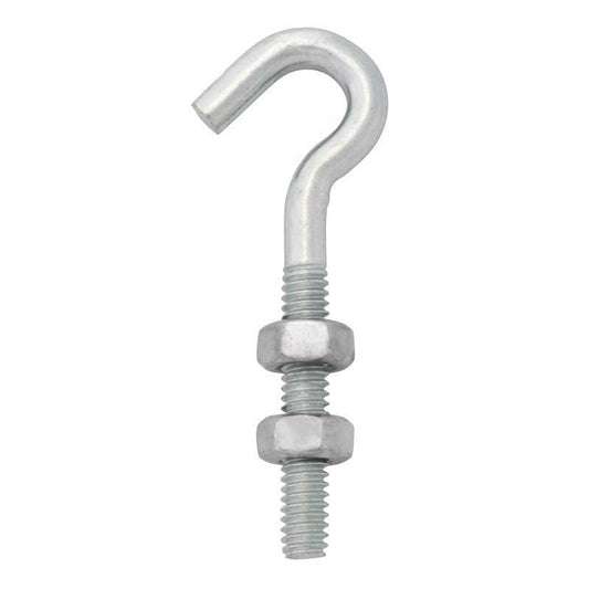 Hampton Small Zinc-Plated Silver Zinc 0.8125 in. L Hook Bolt 165 lb 1 pk