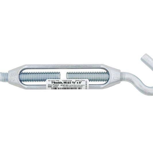 Hampton Zinc-Plated Aluminum/Steel 0.327 in. D Turnbuckle 350 lb 8 in. L