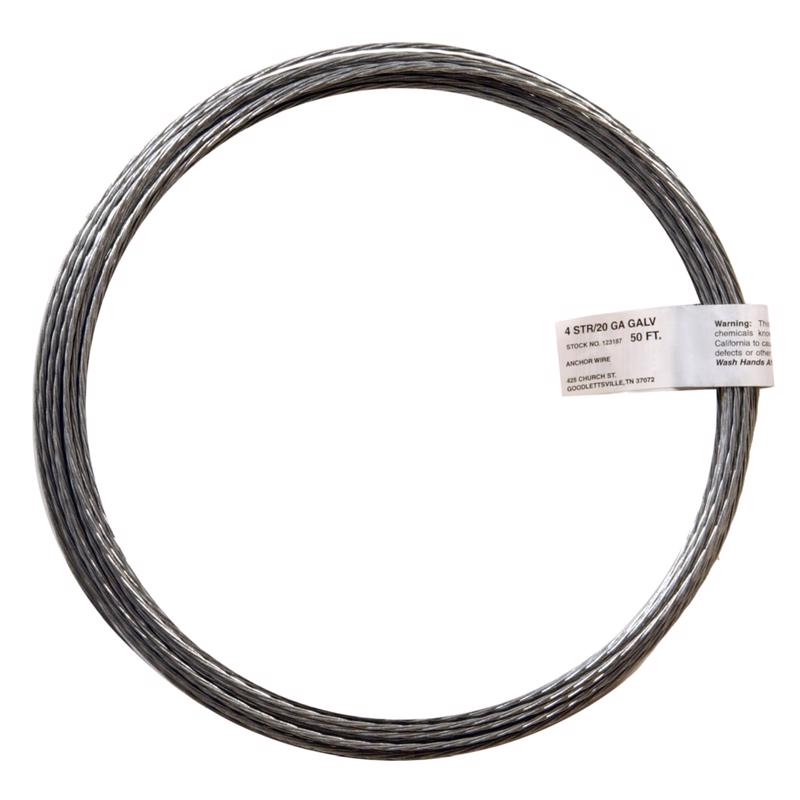 HILLMAN 50 ft. L Galvanized Steel 20 Ga. Wire