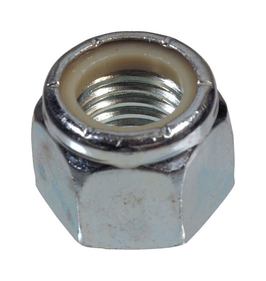 HILLMAN M6-1.00 mm Zinc-Plated Steel Metric Nylon Lock Nut 50 pk