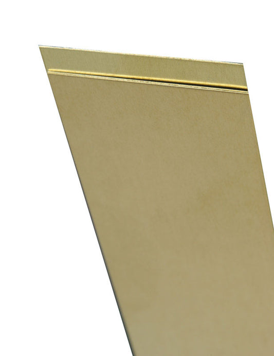 K&S 0.093 in. X 1/4 in. W X 12 in. L Mill Brass Metal Strip