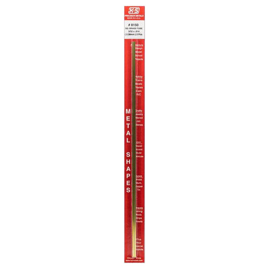 K&S 3/32 in. W X 12 in. L Square Brass Tube 2 pk